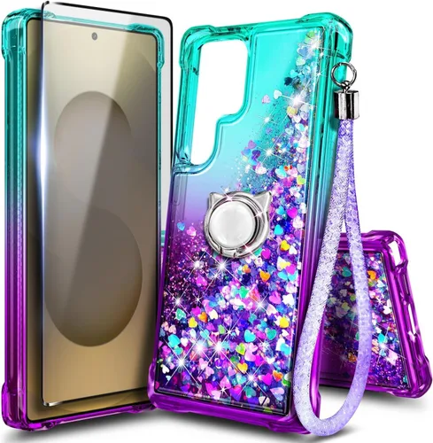 Miniatura 92 de NGB Diseñada para funda Samsung Galaxy Note 10+ (Plus), Rosa/Aguamarina Funda con Purpurina Líquida Brillante Linda para Mujeres Niñas Niños