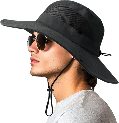 Miniatura 12 de PFFY Sun Beach Hats for Women Men UV Protection Wide Brim Foldable Fishing Sun Bucket Hat Outdoor Essentials