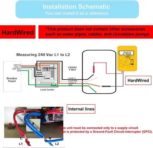 Miniatura 5 de Calentador de piscina 9KW 220V Termostato eléctrico de piscina, pantalla táctil digital, calentador de agua de piscina de bajo consumo para spas