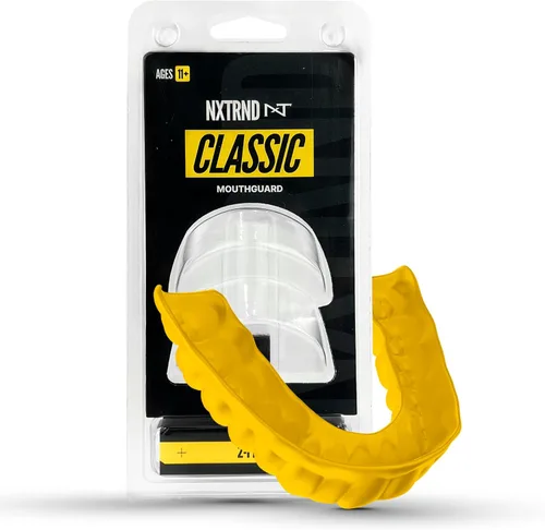 Miniatura 14 de Paquete de 2 protectores bucales clásicos Nxtrnd, boquilla deportiva de ajuste personalizado para fútbol americano, boxeo, MMA, baloncesto, hockey