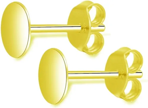 Miniatura 8 de Adabele - 10 pares de aretes de plata esterlina chapados en oro real, 0.035 in, pin de 0.12 pulgadas, pequeño pegamento en almohadilla plana con 20