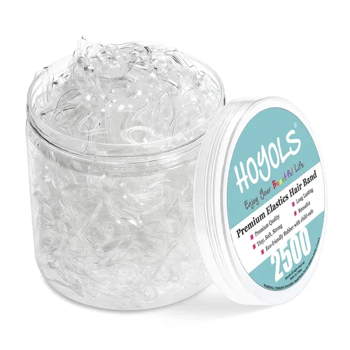 Miniatura 8 de HOYOLS 2500 bandas elásticas coloridas para el cabello, accesorios para ligas pequeñas para el cabello, sin tirones, sin daños, soporte elástico