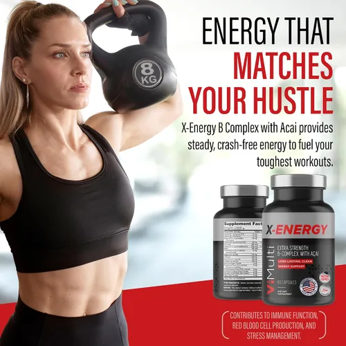 Miniatura 8 de ViMulti X-Energy Complejo Vitamina B Extra Strength con Acai - 60 cápsulas