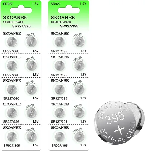Miniatura 8 de SKOANBE Batería de reloj de celda de moneda con botón LR926 SR927SW 1.5V AG7 399 395 395A LR57 botón