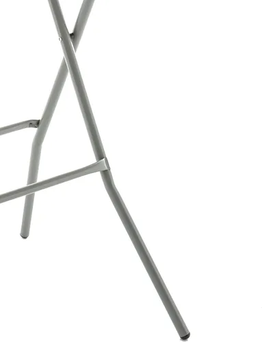 Miniatura 6 de BTExpert Mesa Plegable de Plástico de Granito Blanco Redonda de 32" Altura de Barra de 43" Mesa Comercial Portátil Mesa de Banquete Tarjeta Café