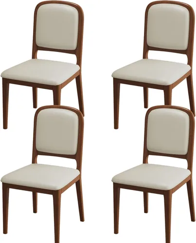 Miniatura 35 de Solid Wood Dining Room Chairs Minimalist,Kitchen Chairs with Soft Padded Back,Living Room Chair for Office Reading,Wood Frame,Armless Vanity