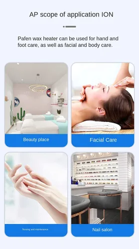 Miniatura 3 de Calentador de cera de una sola olla, máquina de calentador de cera eléctrico profesional, equipo de spa de piel facial con juego de temperatura