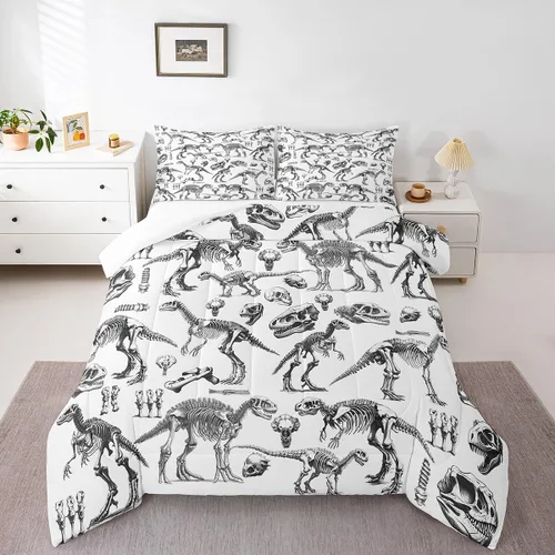 Miniatura 18 de Juego de edredón lindo de perro y gato, tamaño matrimonial, juego de ropa de cama colorido con estampado de patas de cachorro, 3 piezas para niños