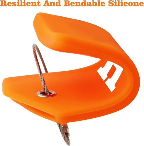 Miniatura 3 de Gostwo - Paquete de 2 etiquetas de silicona con letras iniciales para equipaje, bolsa escolar, maleta, etiqueta para instrumentos, naranja (N)