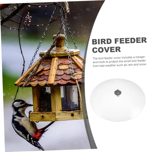 Miniatura 4 de Amosfun Alimentadores de cubierta de alimentador para exteriores, ganchos para colgar alimentador de colibríes de plástico, cubierta de cúpula