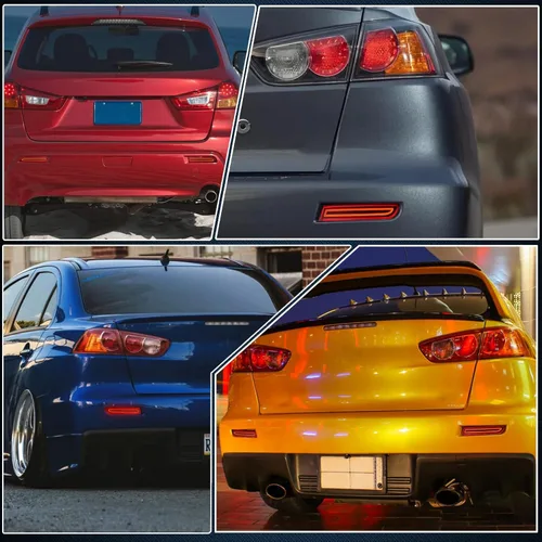 Miniatura 7 de Kit de Ensamblaje de Luces Antiniebla Reflector Trasero del Parachoques para Mitsubishi Lancer 2008-2017/Evolution X 2008-2017/Outlander 2011-2012