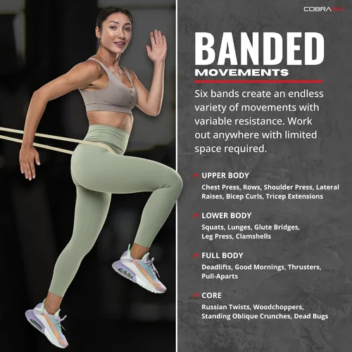Miniatura 8 de COBRASIX Resistance Bands for Working Out, Light Stretching Bands, Long Loop Exercise Bands for Strength Training, Pull Ups Assistance, Physical