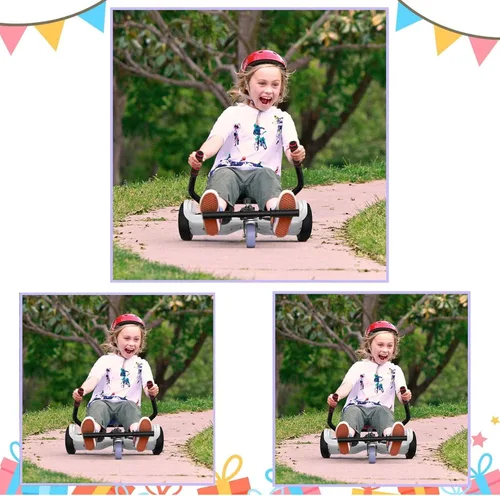 Miniatura 3 de LIEAGLE Go Kart, accesorio para asiento de aeropatineta, accesorios ajustables para niños y adultos, se adapta a hoverboards de 6.5 pulgadas, 8 Azul