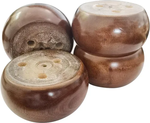 Miniatura 7 de Sofá de madera de 2 pulgadas de alto/elevador de cama con forma redonda, patas de muebles de madera, patas de sofá, patas de repuesto para sofá, Nuez
