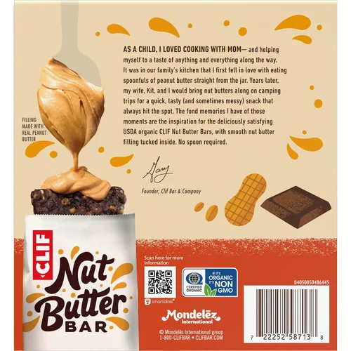 Miniatura 13 de CLIF Barra de mantequilla de nuez – Mantequilla de maní de chocolate – Barras energéticas rellenas – Sin OMG – USDA Orgánico – A base de plantas