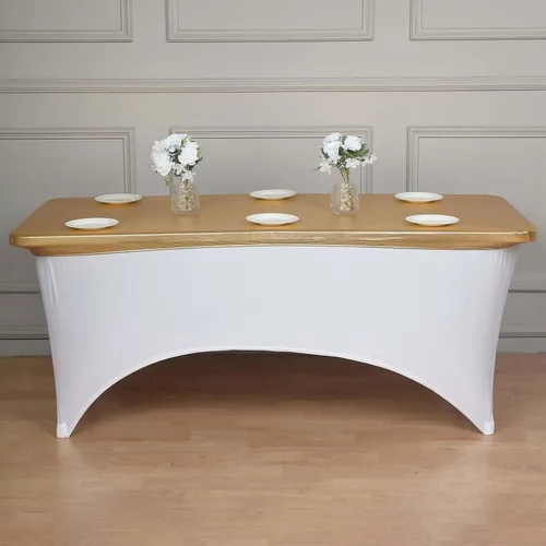 Miniatura 4 de Efavormart - Mantel para banquetes de elastano elástico de 4 pies, color negro