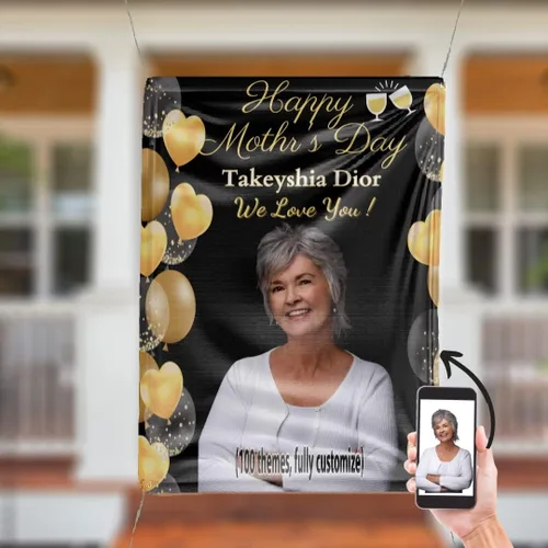 Miniatura 9 de Cartel de feliz día de la madre, pancarta personalizada para el día de la madre, decoración de fiesta, fiesta del día de la madre, regalo del día