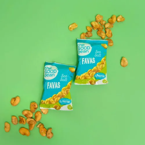 Miniatura 3 de The Good Bean Crispy Favas - Sal marina - (paquete de 50) bolsa de 1 onza - Frijoles Fava - Snack vegano con buena fuente de proteína vegetal y fibra