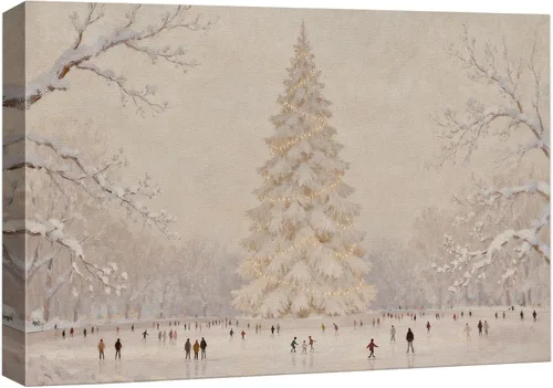 Miniatura 37 de wall26 Lienzo Impreso Arte de Pared Papá Noel Árbol de Navidad Chimenea Celebraciones y Fiestas Ilustración Decorativa Arte Moderno Escénico
