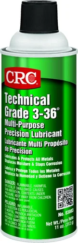Lubricante multiuso de precisión CRC, de grado técnico 3-36, en lata de aerosol de 11 oz, color ámbar