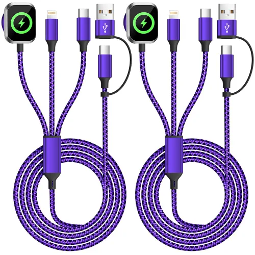 Miniatura 17 de Cruise Essentials - Cable de carga múltiple 3 en 2 para iPhone Watch Charger/iPhone 17/IP, iWatch Charger, Travel Camping Essentials compatible