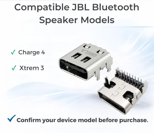 Miniatura 3 de Puerto de carga USB tipo C de repuesto para altavoces Bluetooth JBL Charge 4 y Xtreme 3, paquete de 2 conectores de enchufe de alimentación
