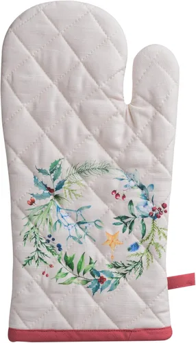 Maison d' Hermine - Guantes de cocina Holly Time, 100 % algodón, manoplas de horno para hacer una barbacoa, cocinar, hornear, para la parrilla, para