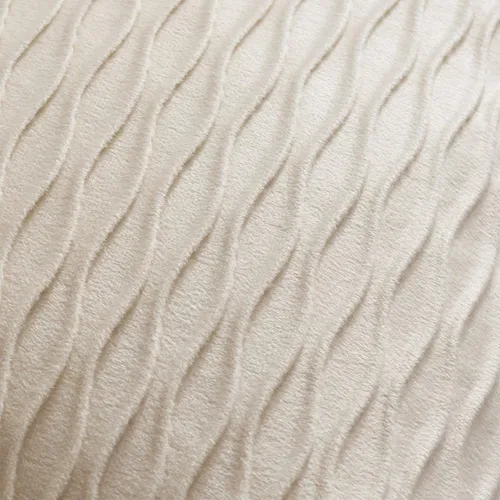 Miniatura 2 de DEZENE Fundas de almohada para sofá color marfil blanco: pack de 2 fundas de almohada cuadradas de terciopelo a rayas originales de 16x16 pulgadas
