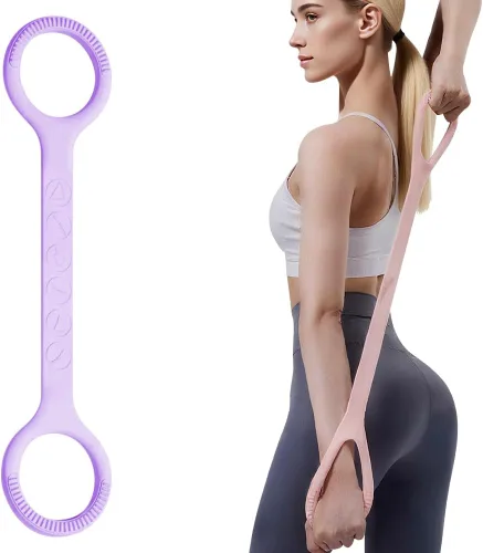 Miniatura 8 de Bandas de resistencia, 2025 nueva figura 8 bandas de ejercicio para mujeres y hombres, bandas de ejercicio de goma con asas para brazos, espalda