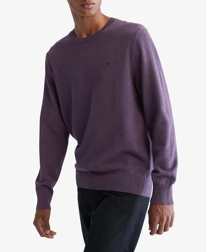 Miniatura 3 de Calvin Klein Suéter compacto de algodón con cuello redondo para hombre