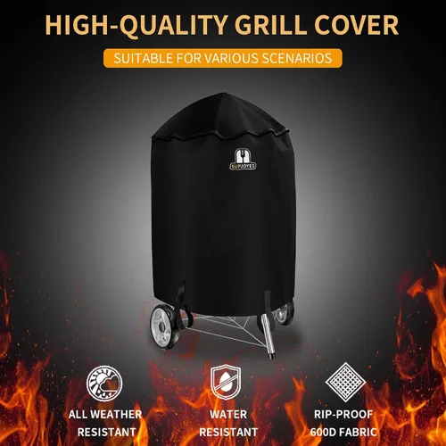 Miniatura 5 de Cubierta de parrilla para hervidor de carbón Weber, fundas para parrilla de barbacoa de 18 pulgadas, accesorios resistentes e impermeables
