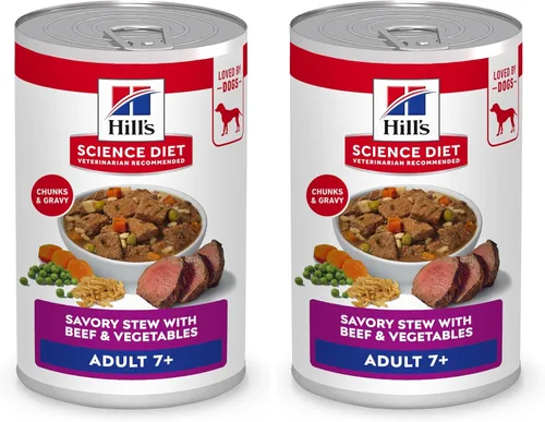 Miniatura 19 de Hill's Science Diet Adult 7+ - Alimento húmedo para perros, pavo y cebada, latas de 13 onzas, paquete de 12