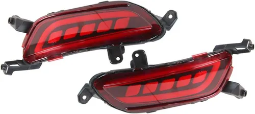 Miniatura 2 de Luces traseras LED superbrillantes para Mazda CX-3 2016-2020, ensamblajes de luces traseras de rejilla roja, 2 unidades/juego