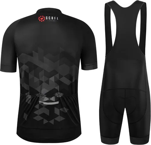 Miniatura 2 de Conjunto de camiseta de ciclismo para hombre, pantalones cortos para bicicleta de carretera, mangas de jersey con cremallera, pantalones cortos