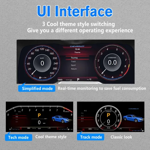Miniatura 4 de Xuenav Panel de Instrumentos Digital para 2010 2011 2012 2013 2014 2015 Chevrolet Camaro SS Reemplazo de Pantalla Digital de Linux LCD Velocímetro
