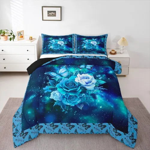 Miniatura 25 de Erosebridal Juego de edredón de corona King y Queen, juego de ropa de cama para parejas adultos, mujeres y hombres, juegos de edredón para boda, San