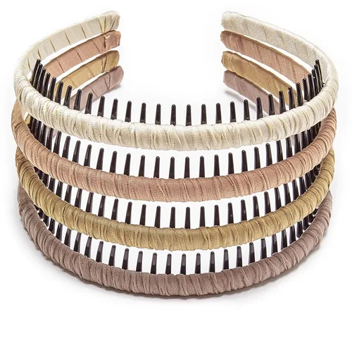 Miniatura 20 de 4 unidades - Diadema multicolor con dientes de resina protectora - Diadema con peine - Accesorios para el cabello para mujer por Beauty hair