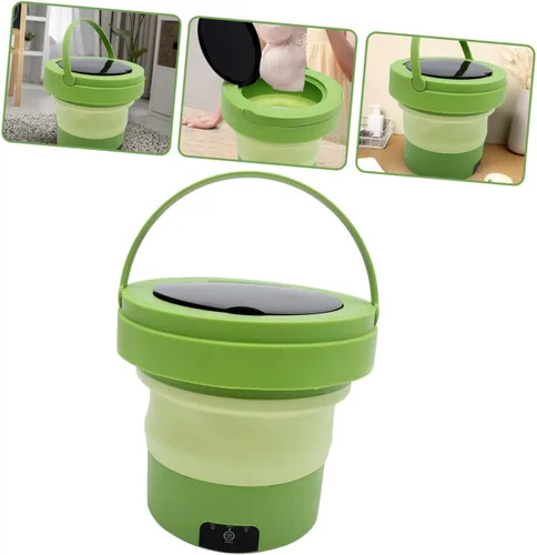 Miniatura 9 de Kisangel Portable Clothes Washer Compact Foldable Design Lightweight Washer Machine for Travel Dorm Apartment Camping US Plug