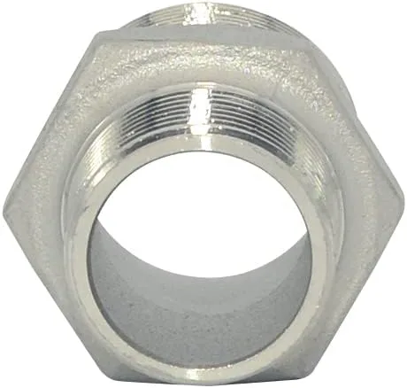 Miniatura 5 de 1 "x 3/4" macho hexagonal pezón reductor roscado conector tubería/adaptador, acero inoxidable 304 NPT