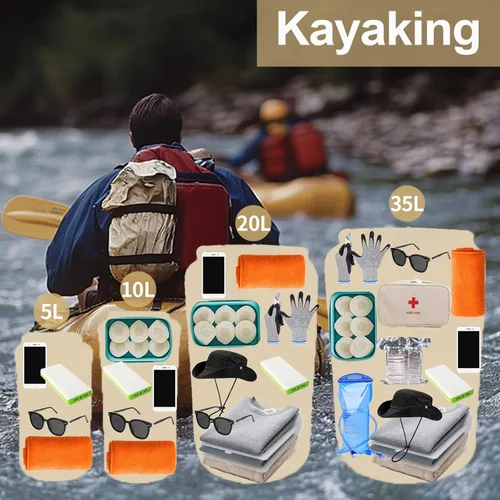 Miniatura 4 de Bolsa seca, impermeable flotante y ligera, bolsa seca enrollable que mantiene el equipo seco, para kayak, rafting, canotaje, natación, campamento