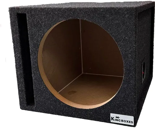 Caja de subwoofer universal alfombrada, 12" de un solo puerto, S12V - Caja abierta