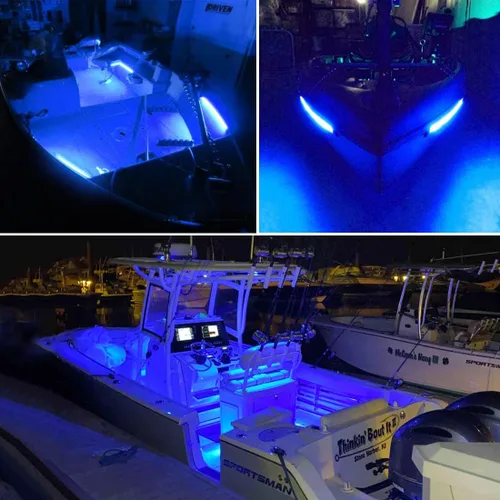 Miniatura 3 de Luces de Barco para Pesca Nocturna, Instalación Adhesiva Luz de Cubierta de Barco, Luz Interior, Luces de Inundación y Esparcidor para Botes Pontón