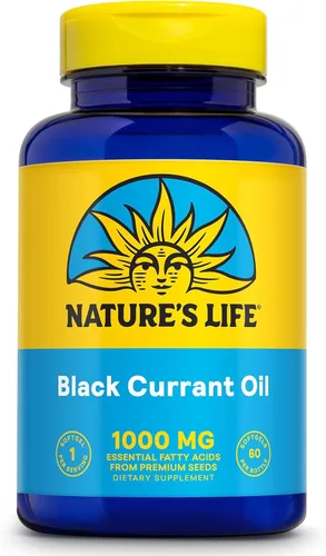 Nature's Life Aceite de semilla de grosella negra 1000 mg | con omega-3 ALA, Omega-6 GLA y ácido estearidónico | 60 unidades