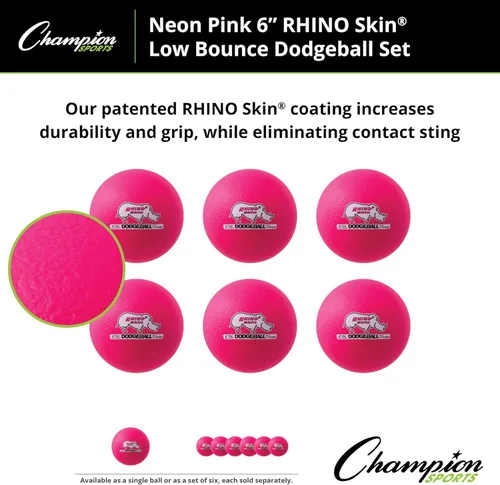 Miniatura 2 de Champion Sports® Rhino Skin® Juego de pelotas de eva de bajo rebote y unidades individuales para patio de juegos, educación física, patio trasero