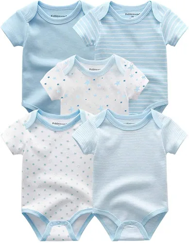 Miniatura 2 de Kiddiezoom Conjunto de ropa unisex de manga corta para bebé recién nacido