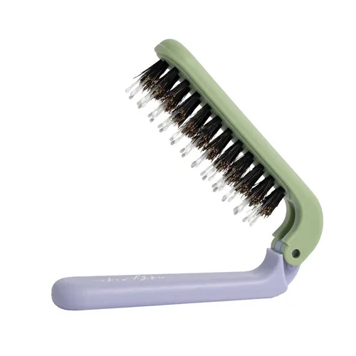 Miniatura 12 de Uffy MiniPop - Cepillo de viaje para el cabello, mini cerdas de jabalí plegables para mujeres, hombres y niños, peine compacto apto para niños