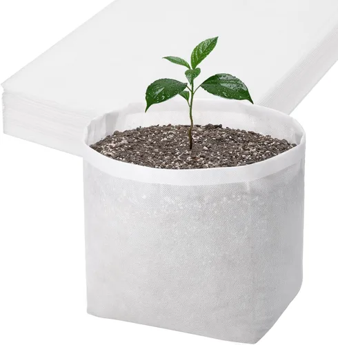 Miniatura 11 de 100 bolsas de vivero para plantas – 7.87 x 13.77 pulgadas, bolsas transpirables de cultivo de plantas, macetas de tela para cultivo de plantas