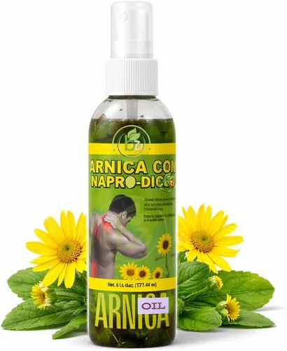 Aceite de masaje muscular de árnica (Aceite) – 6 onzas líquidas – Aceite corporal concentrado natural para músculos, articulaciones y terapia de
