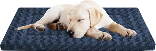 Miniatura 23 de Cama para Perros Lavable de Felpa Ortopédica para Exteriores, Alfombrilla para Jaula con Fondo Antideslizante, Almohadilla Suave de Lujo