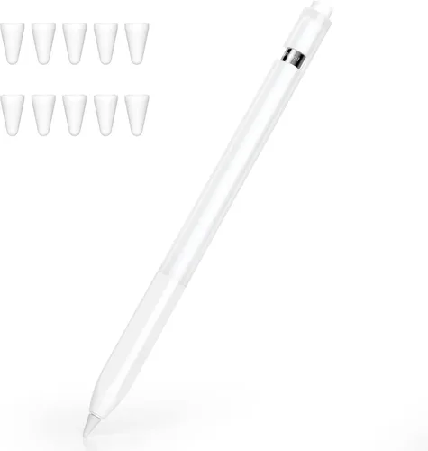 Miniatura 10 de Compatible con Apple Pencil de 1ª generación, funda de silicona antideslizante, [con 10 fundas de punta de silicona] para Apple Pencil de 1ª Negro